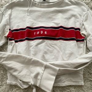 White long sleeve crop top